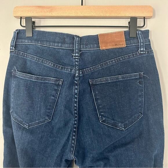 Madewell 10" High Riser Skinny Jeans in Lydia Dark Wash Stretch Denim 27 - Picture 7 of 8